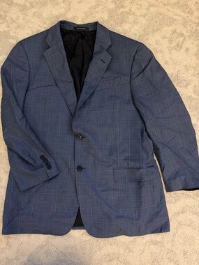 Emporio Armani Blue Windowpane Sport Coat